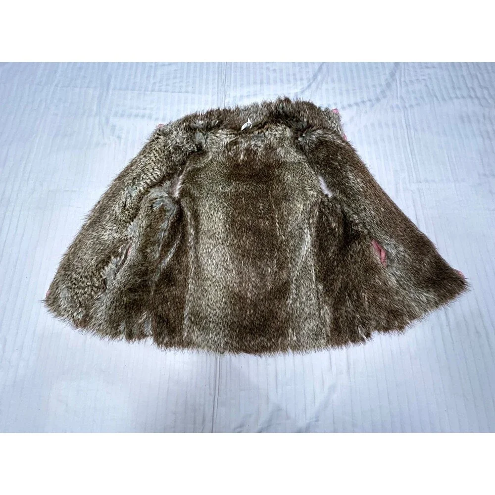 GAP GIRLS REVERSIBLE FAUX FUR PUFFER VEST SIZE 10